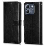 Shock Proof Flip Cover Back Case for Infinix Smart 9 Hd | Magnetic Wallet Leather Case with Stand