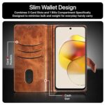 Shock Proof Flip Cover Back Case for Motorola Moto G73 5G | Magnetic Wallet Leather Case with Stand - Image 5