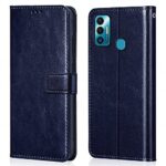 Shock Proof Flip Cover Back Case for Tecno Spark 7 | Magnetic Wallet Leather Case with Stand