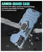 kelpuj Shock Proof Back Case Mobile Cover for Samsung Galaxy A13 4G | Back Cover Case (Tough Armor | Hybrid PC + TPU | Ring Holder & in-Built Kickstand | Blue) - Image 7
