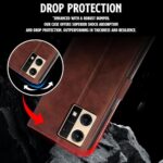 Shock Proof Flip Cover Back Case for Oppo F21 Pro 4G | Magnetic Wallet Leather Case with Stand - Image 7