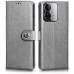 Shock Proof Flip Cover Back Case for Iqoo Z9 5G | Magnetic Wallet Leather Case with Stand