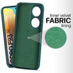 kelpuj Back Cover for Oppo F23 5G | Ultra Slim Soft Rubberised Case | Inner Velvet Fabric Lining | Matte Silicone Flexible Mobile Case | Camera Protection - Green - Image 3