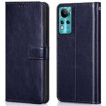 Shock Proof Flip Cover Back Case for Infinix Note 11 | Magnetic Wallet Leather Case with Stand