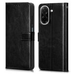 Shock Proof Flip Cover Back Case for Redmi A5 | Magnetic Wallet Leather Case with Stand