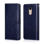 Shock Proof Flip Cover Back Case for Redmi Note 5 | Magnetic Wallet Leather Case with Stand