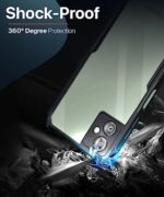 kelpuj Shock Proof Clear Protective Back Case for Samsung Galaxy F14 5G - AirEDGE Technology | 360 Degree Camera Protection | Transparent Hybrid Back Case Mobile Cover - Earthy Black - Image 5