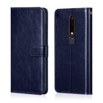 Shock Proof Flip Cover Back Case for Nokia 6.1 | Magnetic Wallet Leather Case with Stand