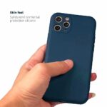 Back Cover for Infinix Note 12 | Ultra Slim Soft Rubberised Case | Inner Velvet Fabric Lining | Matte Silicone Flexible Mobile Case | Camera Protection - Blue - Image 5