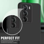 Back Cover for Realme C75 5G | C73 5G | Narzo 80 Lite 5G | Ultra Slim Soft Rubberised Case | Inner Velvet Fabric Lining | Flexible Mobile Case | Camera Protection - Black - Image 5