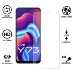 Tempered Glass Screen Protector Compatible for Vivo Y73 5G (Transparent) Full Screen Coverage (Except Edges) and Easy Installation Kit  Pack of 2 - Image 3