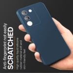 Back Case Cover for Vivo Y200 5G | Camera Bump Protection & Inner Velvet Fabric Lining | Ultra Slim Matte Soft Rubberised Case Cover (Blue) - Image 5