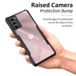 kelpuj Shock Proof Clear Protective Back Case for Motorola Moto G42 - AirEDGE Technology | 360 Degree Camera Protection | Transparent Hybrid Back Case Mobile Cover - Black - Image 8