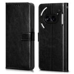 Shock Proof Flip Cover Back Case for Nothing Phone 2A | Magnetic Wallet Leather Case with Stand