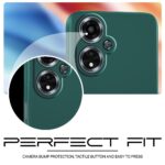 Back Cover for Oppo A59 5G | Ultra Slim Soft Rubberised Case | Inner Velvet Fabric Lining | Matte Silicone Flexible Mobile Case | Camera Protection - Green - Image 8