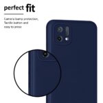 Ultra Slim Soft Rubberised Back Case Cover for Oppo A16k | Inner Velvet Fabric Lining | Matte Silicone Flexible Camera Protection Back Case for Oppo A16k - Blue - Image 5