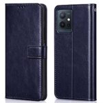 Shock Proof Flip Cover Back Case for Iqoo Z6 5G | Magnetic Wallet Leather Case with Stand