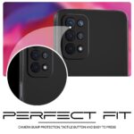 Back Cover for Oppo A74 5G | Ultra Slim Soft Rubberised Case | Inner Velvet Fabric Lining | Matte Silicone Flexible Mobile Case | Camera Protection - Black - Image 5