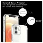 Ultra-Hybrid Clear Back Case Cover Designed for iPhone 12 | Sleek Hard Back | Cushion Edge Technology Shockproof Drop & Camera Protection Bump Transparent - Image 4