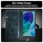 Shock Proof Flip Cover Back Case for Samsung Galaxy M55 5G | Magnetic Wallet Leather Case with Stand - Image 7