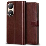 Shock Proof Flip Cover Back Case for Vivo Y100 5G | Magnetic Wallet Leather Case with Stand - Image 3