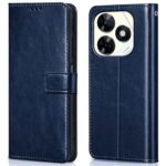Shock Proof Flip Cover Back Case for Tecno Pop 8 | Magnetic Wallet Leather Case with Stand