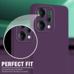 Back Cover for Oppo Reno 14 5G | Ultra Slim Soft Rubberised Case | Inner Velvet Fabric Lining | Flexible Mobile Case | Camera Protection - Purple - Image 5