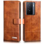 Shock Proof Flip Cover Back Case for Iqoo Z7 5G | Magnetic Wallet Leather Case with Stand