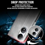 Shock Proof Flip Cover Back Case for Vivo Y100 5G | Magnetic Wallet Leather Case with Stand - Image 7