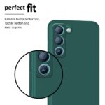 Back Cover for Tecno Pop 5 Pro | Tecno Pop 5 LTE | Ultra Slim Soft Rubberised Case | Inner Velvet Fabric Lining | Matte Silicone Flexible Mobile Case | Camera Protection - Green - Image 5