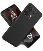 kelpuj Slim Frameless Back Cover for Motorola Moto Edge 50 Pro | Ultra Thin Lightweight Design & Camera Protection | Soft Matte Silicone Flexible Mobile Case (Black) - Image 4