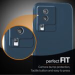 Slim Ultra Soft Rubberised Back Cover for iQOO Neo 7 | Neo 7 Pro 5G | Inner Velvet Fabric Lining | Matte Silicone Flexible Camera Protection Back Case  Blue - Image 8