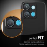 Slim Ultra Soft Rubberised Back Cover for Infinix Smart 7 | Inner Velvet Fabric Lining | Matte Silicone Flexible Camera Protection Back Case - Black - Image 5