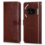 Shock Proof Flip Cover Back Case for Nothing Phone 2A | Magnetic Wallet Leather Case with Stand