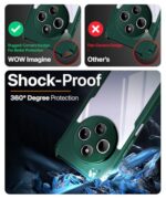 Shock Proof Clear Protective Back Case for Redmi A4 5G | Poco C75 5G | Redmi 14C 5G - AirEDGE Technology | 360 Degree Camera Protection | Transparent Hybrid Back Case Mobile Cover - Green - Image 5