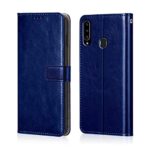 Shock Proof Flip Cover Back Case for Samsung Galaxy A20S | Magnetic Wallet Leather Case with Stand