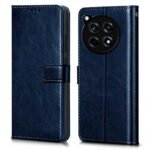 Shock Proof Flip Cover Back Case for 1+ Oneplus 12R 5G | Magnetic Wallet Leather Case with Stand