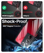 Shock Proof Clear Protective Back Case for Realme 14x 5G | Realme Narzo 80x | Realme P3x- AirEDGE Technology | 360 Degree Camera Protection | Transparent Hybrid Mobile Cover - Black - Image 7