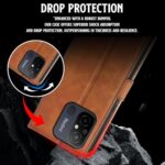 Shock Proof Flip Cover Back Case for Xiaomi Redmi 12C | Magnetic Wallet Leather Case with Stand - Image 7