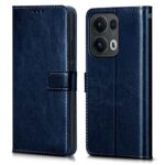 Shock Proof Flip Cover Back Case for Oppo Reno 13 Pro 5G | Magnetic Wallet Leather Case with Stand