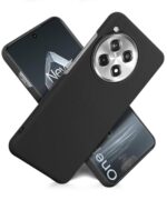 Slim Frameless Back Cover for 1+ OnePlus 12R 5G | Ultra Thin Lightweight Design & Camera Protection | Soft Matte Silicone Flexible Mobile Case (Black) - Image 3