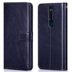 Shock Proof Flip Cover Back Case for Oppo F11 Pro | Magnetic Wallet Leather Case with Stand