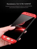 Plastic 3 in 1 Double Dip Super Slim Hybrid All Angle Protection Lightweight Matte Hard Back Cover for Apple iPhone X/iPhone Xs (Black and Red), Black - Image 3