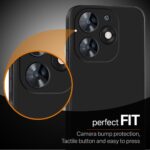 Back Cover for Tecno Spark Go 2024 | Tecno Pop 8 | Spark 20 | Ultra Slim Soft Rubberised Case | Inner Velvet Fabric Lining | Matte Silicone Flexible Mobile Case | Camera Protection - Black - Image 5