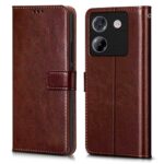 Shock Proof Flip Cover Back Case for Poco M7 Pro 5G | Magnetic Wallet Leather Case with Stand