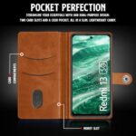 Shock Proof Flip Cover Back Case for Mi Redmi 13 5G | Magnetic Wallet Leather Case with Stand - Image 7