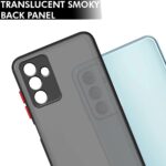 kelpuj Translucent Hybrid Back Case Cover for Samsung Galaxy F23 5G | Smoked Matte Back | 360 Degree Protection | Protective Hard Case (Black Bumper) - Image 2