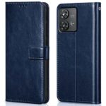 Shock Proof Flip Cover Back Case for Motorola Moto Edge 40 Neo 5G | Magnetic Wallet Leather Case with Stand