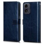 Shock Proof Flip Cover Back Case for Motorola Moto G04 | Magnetic Wallet Leather Case with Stand