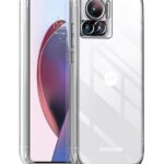 kelpuj Crystal Clear Transparent Back Case for Compatible with Motorola Edge 30 Ultra 5G | Shockproof Flexible TPU Silicone Cover | Full Body & Camera Protection Transparent